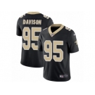 Men's Nike New Orleans Saints #95 Tyeler Davison Vapor Untouchable Limited Black Team Color NFL Jersey