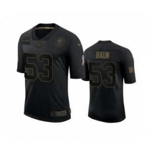 New Orleans Saints #53 Zack Baun Black 2020 Salute to Service Limited Jersey