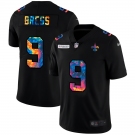 New Orleans Saints #9 Drew Brees Men's Nike Multi-Color Black 2020 NFL Crucial Catch Vapor Untouchable Limited Jersey