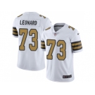 Nike New Orleans Saints #73 Rick Leonard White Men Stitched NFL Limited Rush Jersey