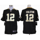 nike nfl jerseys new orleans saints #12 colston black[nike limited]