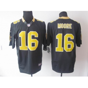 nike nfl jerseys new orleans saints #16 lance moore black[nike limited]