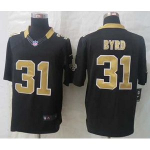 nike nfl jerseys new orleans saints #31 byrd black[nike limited]