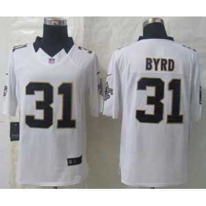 nike nfl jerseys new orleans saints #31 byrd white[nike limited]