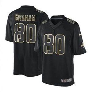 nike nfl jerseys new orleans saints #80 graham black[nike impact limited]