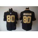 nike nfl jerseys new orleans saints #80 graham black[nike limited]