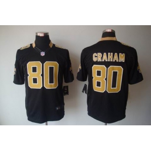 nike nfl jerseys new orleans saints #80 graham black[nike limited]