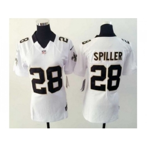 Nike Women New Saints #28 C.J. Spiller white Team Color Stitched Jerseys