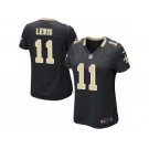 Women Nike New Orleans Saints #11 Tommylee Lewis Game Black Team Color NFL Jersey