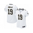 Women Nike New Orleans Saints #19 Ted Ginn Jr Game White NFL Jersey