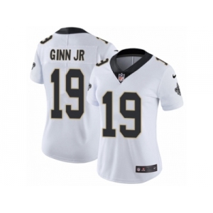 Women Nike New Orleans Saints #19 Ted Ginn Jr White Vapor Untouchable Limited Player NFL Jersey