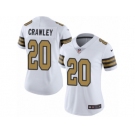 Women Nike New Orleans Saints #20 Ken Crawley Limited White Rush Vapor Untouchable NFL Jersey