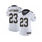 Women Nike New Orleans Saints #23 Marshon Lattimore White Vapor Untouchable Limited Player NFL Jersey