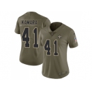 Women Nike New Orleans Saints #41 Alvin Kamara Olive Stitched NFL Limited 2017 Salute to Service Jersey