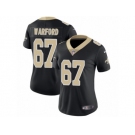 Women Nike New Orleans Saints #67 Larry Warford Black Team Color Vapor Untouchable Limited Player NFL Jersey