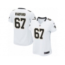 Women Nike New Orleans Saints #67 Larry Warford Game White NFL Jersey