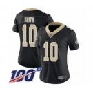 Women's New Orleans Saints #10 Tre'Quan Smith Black Team Color Vapor Untouchable Limited Player 100th Season Football Jersey