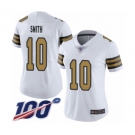 Women's New Orleans Saints #10 Tre'Quan Smith Limited White Rush Vapor Untouchable 100th Season Football Jersey