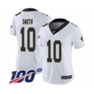 Women's New Orleans Saints #10 Tre'Quan Smith White Vapor Untouchable Limited Player 100th Season Football Jersey