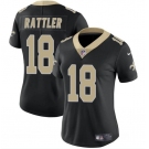 Women's New Orleans Saints #18 Spencer Rattler Black Vapor Stitched  Jersey