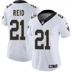 Women's New Orleans Saints #21 Justin Reid White 2025 Vapor Stitched  Jersey