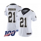 Women's New Orleans Saints #21 Patrick Robinson White Vapor Untouchable Limited Player 100th Season Football Jersey