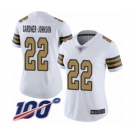 Women's New Orleans Saints #22 Chauncey Gardner-Johnson Limited White Rush Vapor Untouchable 100th Season Football Jersey