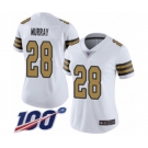 Women's New Orleans Saints #28 Latavius Murray Limited White Rush Vapor Untouchable 100th Season Football Jersey