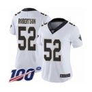 Women's New Orleans Saints #52 Craig Robertson White Vapor Untouchable Limited Player 100th Season Football Jersey