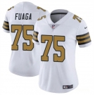 Women's New Orleans Saints #75 Taliese Fuaga White 2024 Draft Color Rush Stitched Jersey