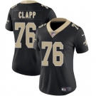Women's New Orleans Saints #76 Will Clapp Black 2025 Vapor Stitched Game Jersey