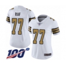 Women's New Orleans Saints #77 Willie Roaf Limited White Rush Vapor Untouchable 100th Season Football Jersey