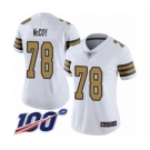 Women's New Orleans Saints #78 Erik McCoy Limited White Rush Vapor Untouchable 100th Season Football Jersey