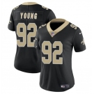 Women's New Orleans Saints #92 Chase Young Black Vapor Stitched Game Jersey