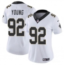 Women's New Orleans Saints #92 Chase Young White Vapor Stitched Game Jersey