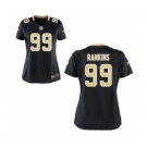 Womens New Orleans Saints #99 Sheldon Rankins Black Game Jersey