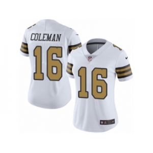 Women's Nike New Orleans Saints #16 Brandon Coleman Limited White Rush NFL Jersey