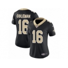 Women's Nike New Orleans Saints #16 Brandon Coleman Vapor Untouchable Limited Black Team Color NFL Jersey