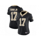 Women's Nike New Orleans Saints #17 Ted Ginn Jr Vapor Untouchable Limited Black Team Color NFL Jersey