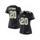 Women's Nike New Orleans Saints #20 Marshon Lattimore Limited Black Team Color NFL Jersey