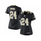 Women's Nike New Orleans Saints #24 Sterling Moore Limited Black Team Color NFL Jersey