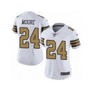 Women's Nike New Orleans Saints #24 Sterling Moore Limited White Rush NFL Jersey