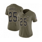 Women's Nike New Orleans Saints #25 Eli Apple Limited Olive 2017 Salute to Service NFL Jersey