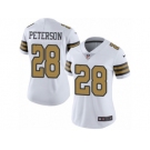 Women's Nike New Orleans Saints #28 Adrian Peterson Limited White Rush NFL Jersey