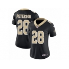 Women's Nike New Orleans Saints #28 Adrian Peterson Vapor Untouchable Limited Black Team Color NFL Jersey