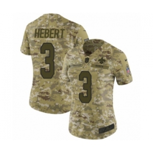 Women's Nike New Orleans Saints #3 Bobby Hebert Limited Camo 2018 Salute to Service NFL Jersey