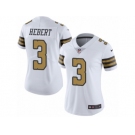 Women's Nike New Orleans Saints #3 Bobby Hebert Limited White Rush NFL Jersey