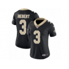 Women's Nike New Orleans Saints #3 Bobby Hebert Vapor Untouchable Limited Black Team Color NFL Jersey