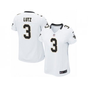 Women's Nike New Orleans Saints #3 Will Lutz Limited White NFL Jersey