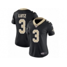 Women's Nike New Orleans Saints #3 Will Lutz Vapor Untouchable Limited Black Team Color NFL Jersey